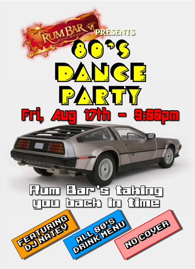 80's Dance Party at Rum Bar