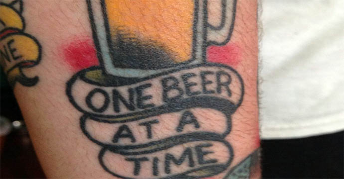 beer tattoo