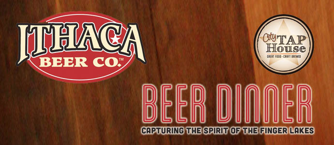 Ithaca Beer Dinner at City Tap House, Jan 13