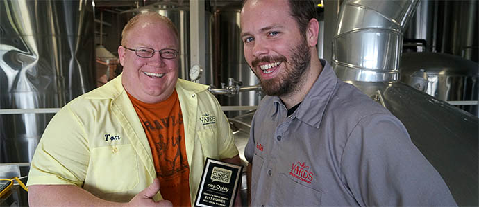 Yards: 2013 Drinker's Choice Award Winner, Best Local Brewery