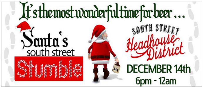 Stumble With Santa Through the South Street Headhouse District