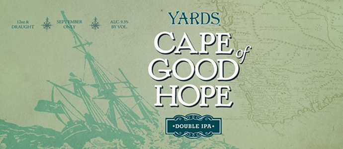 Yards Releases Its Seasonal Double IPA, Cape of Good Hope