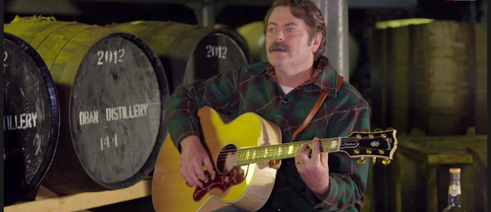 Nick Offerman of 'Parks and Recreation' Sings a Ballad Dedicated to Whiskey