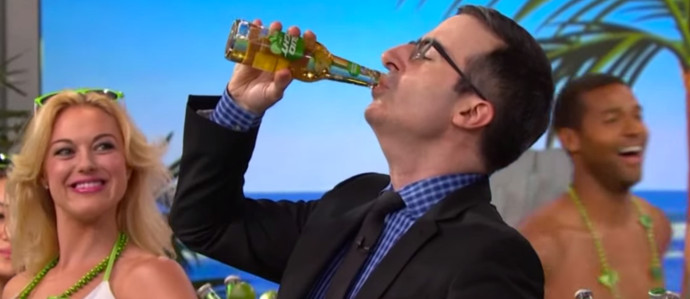 John Oliver Delivers on FIFA Challenge and Chugs a Bud Light Lime
