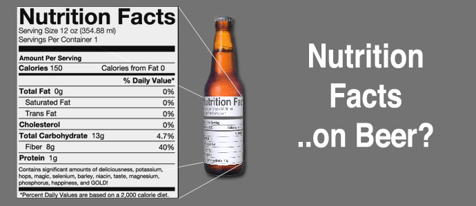 Beer Nutrition Labels