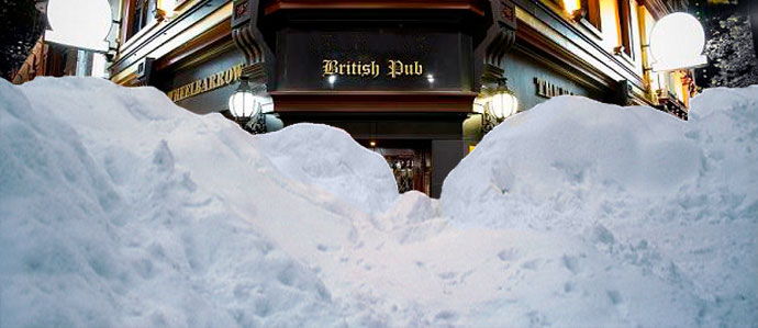 Snow Traps 7 People for 8 Days Inside UK Pub